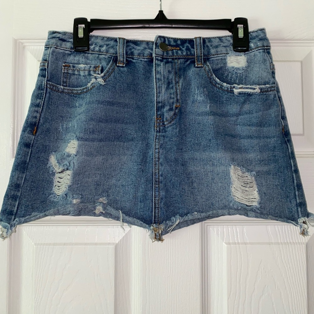 Superdown Elodie Demin Skirt